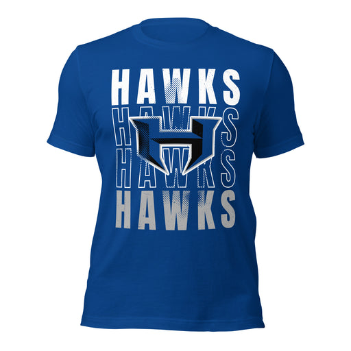 Hebron High School Hawks Royal Blue Premium Unisex T-shirt 233