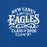 Close-up view of New Caney High School Eagles Royal Blue Premium Unisex T-shirt 255