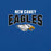 Close-up view of New Caney High School Eagles Royal Blue Premium Unisex T-shirt 234