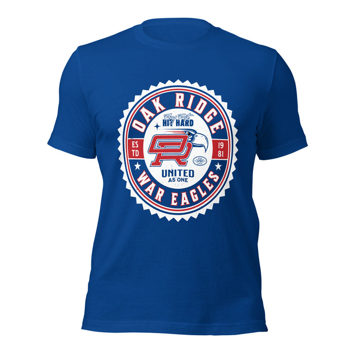 Oak Ridge High School War Eagles Royal Blue Premium Unisex T-shirt 203