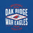 Close-up view of Oak Ridge High School War Eagles Royal Blue Premium Unisex T-shirt 210