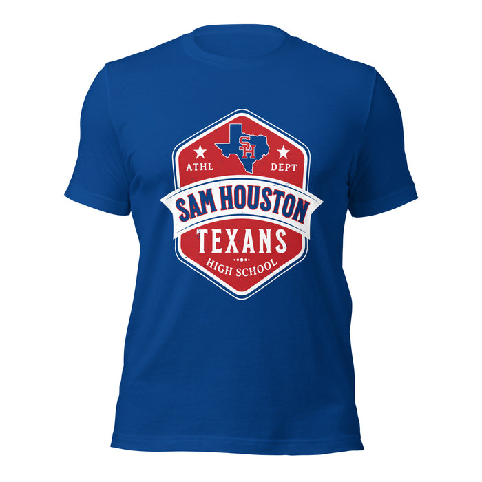 Sam Houston High School Texans Royal Blue Premium Unisex T-shirt 209