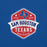 Close-up view of Sam Houston High School Texans Royal Blue Premium Unisex T-shirt 209