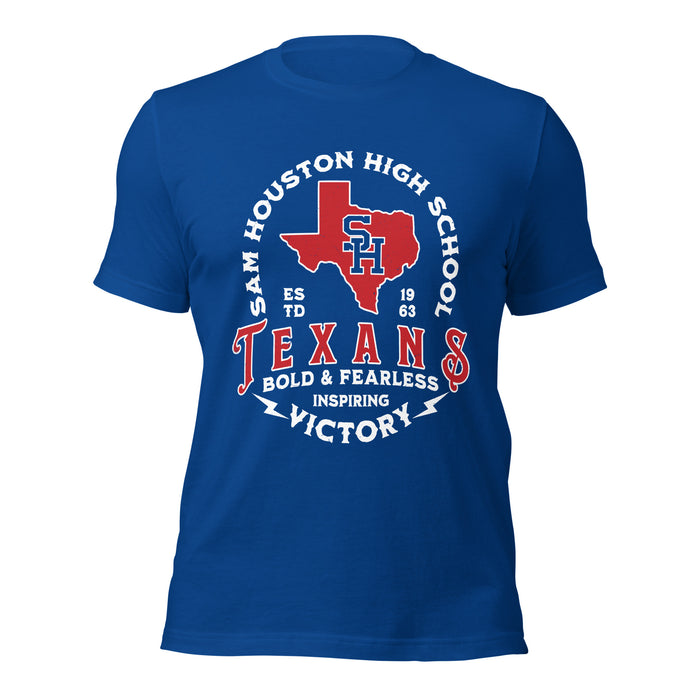 Sam Houston High School Texans Royal Blue Premium Unisex T-shirt 206