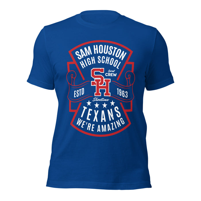 Sam Houston High School Texans Royal Blue Premium Unisex T-shirt 207