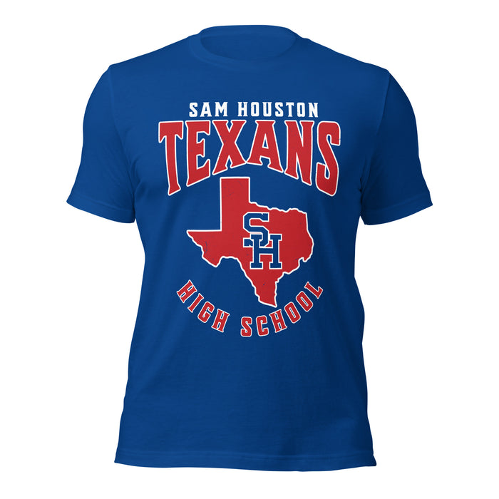 Sam Houston High School Texans Royal Blue Premium Unisex T-shirt 213