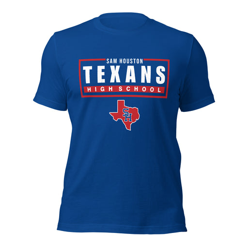 Sam Houston High School Texans Royal Blue Premium Unisex T-shirt 049