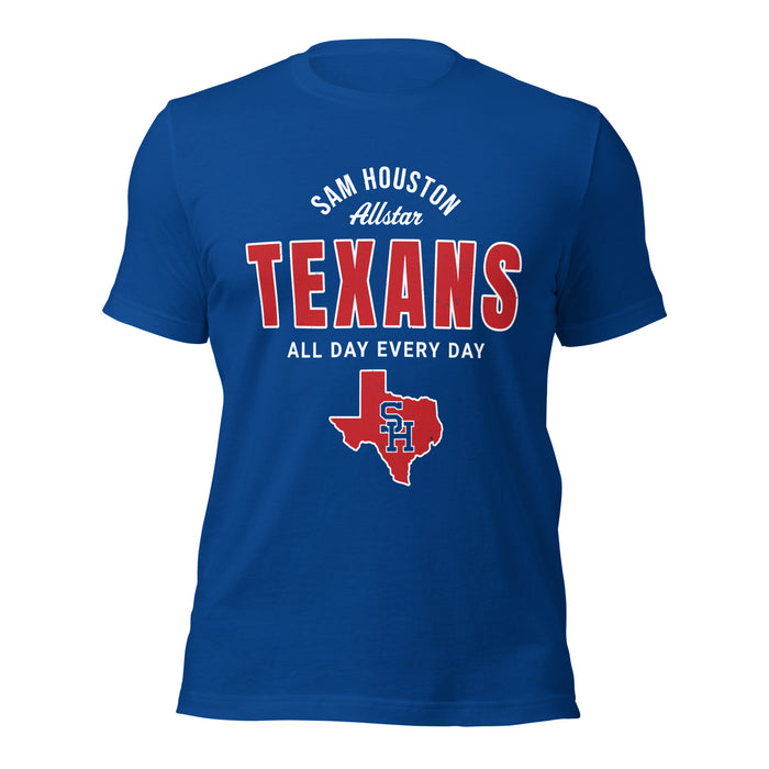 Sam Houston High School Texans Royal Blue Premium Unisex T-shirt 040