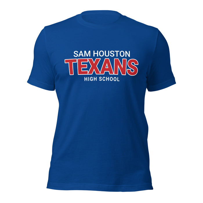 Sam Houston High School Texans Royal Blue Premium Unisex T-shirt 002
