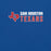 Close-up view of Sam Houston High School Texans Royal Blue Premium Unisex T-shirt 200
