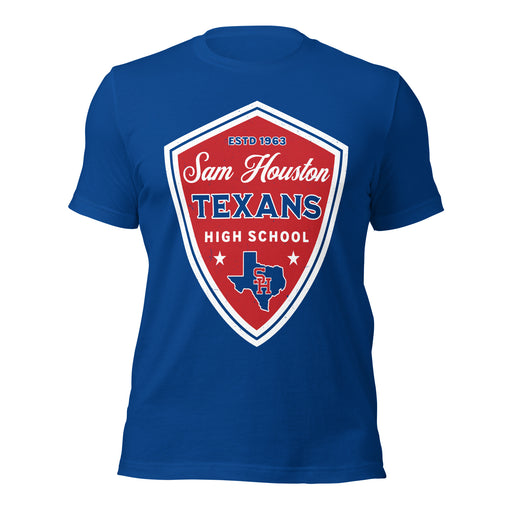 Sam Houston High School Texans Royal Blue Premium Unisex T-shirt 225