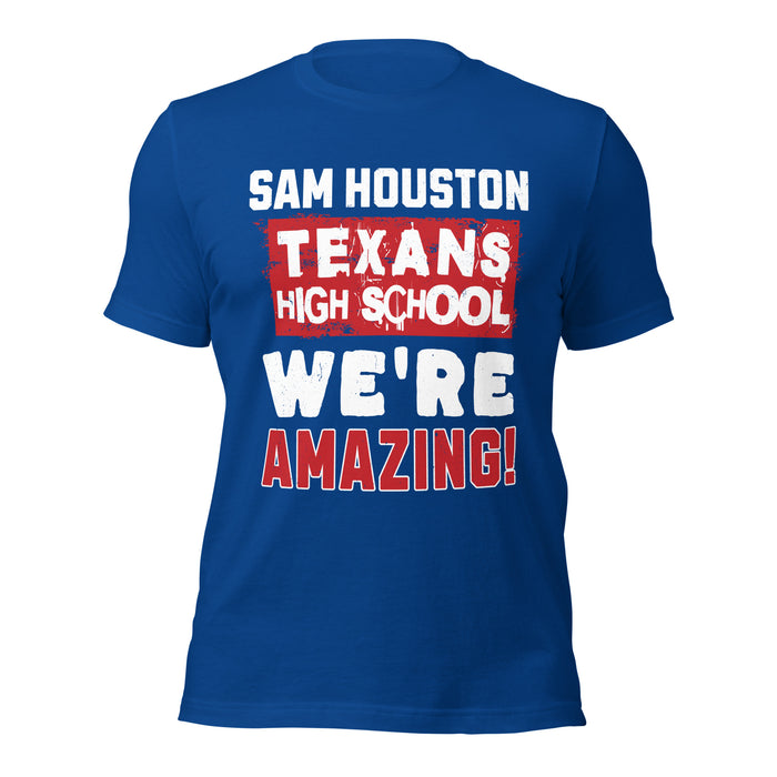 Sam Houston High School Texans Royal Blue Premium Unisex T-shirt 231