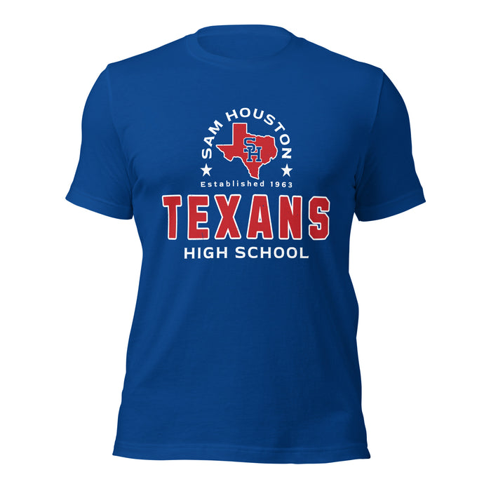 Sam Houston High School Texans Royal Blue Premium Unisex T-shirt 222