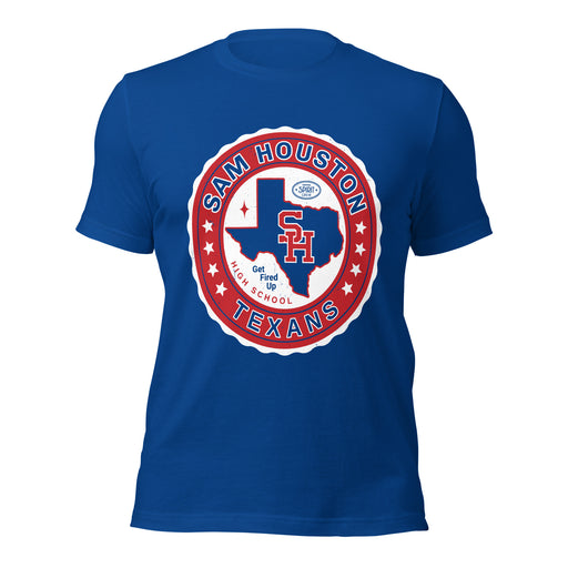 Sam Houston High School Texans Royal Blue Premium Unisex T-shirt 216