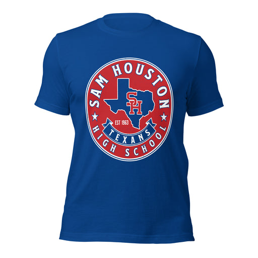 Sam Houston High School Texans Royal Blue Premium Unisex T-shirt 215