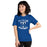 Woman wearing Taylor High School Mustangs Royal Blue Premium Unisex T-shirt 228