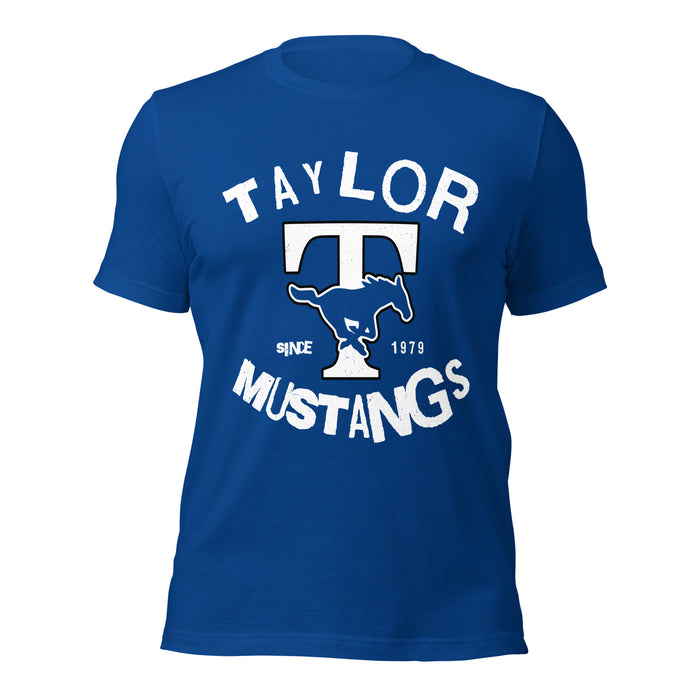 Taylor High School Mustangs Royal Blue Premium Unisex T-shirt 228