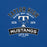 Close-up view of Taylor High School Mustangs Royal Blue Premium Unisex T-shirt 221