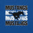 Close-up view of Taylor High School Mustangs Royal Blue Premium Unisex T-shirt 233