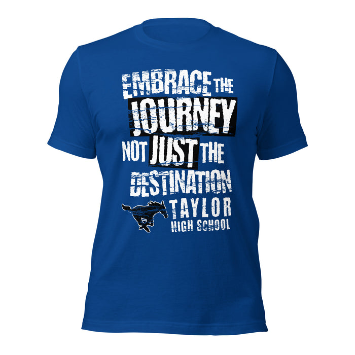 Taylor High School Mustangs Royal Blue Premium Unisex T-shirt 232