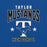Close-up view of Taylor High School Mustangs Royal Blue Premium Unisex T-shirt 213