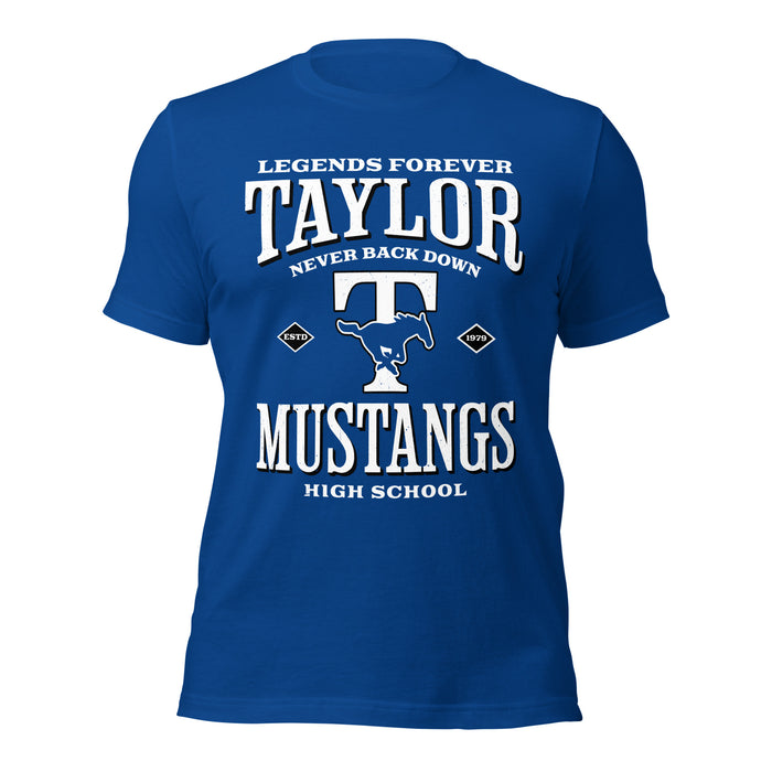 Taylor High School Mustangs Royal Blue Premium Unisex T-shirt 230