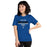 Woman wearing Taylor High School Mustangs Royal Blue Premium Unisex T-shirt 024