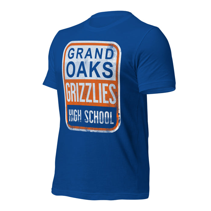 Grand Oaks High School Grizzlies Premium Royal Unisex T-shirt 01a