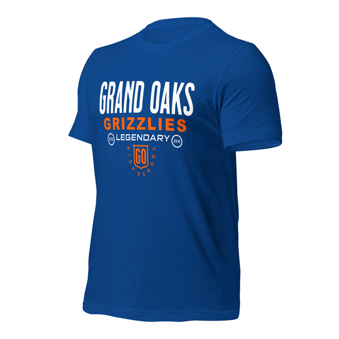 Grand Oaks High School Grizzlies Premium Royal Unisex T-shirt 03a