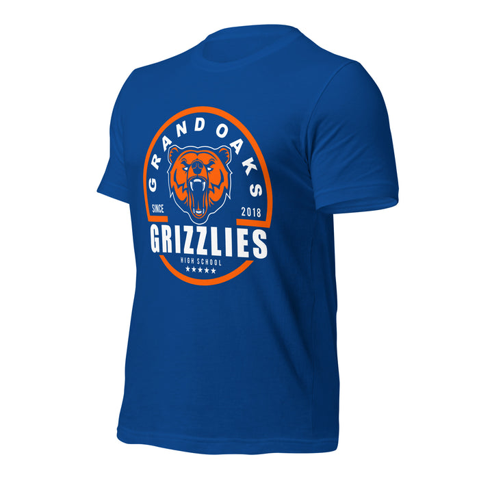 Grand Oaks High School Grizzlies Premium Royal Unisex T-shirt 04a