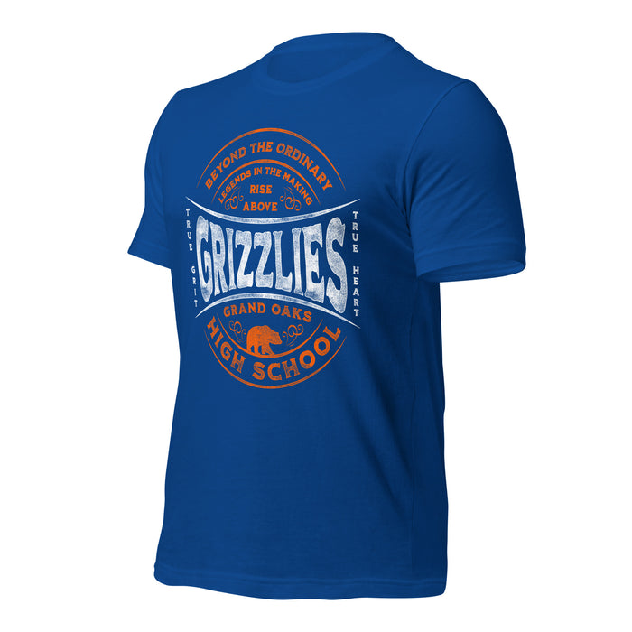 Grand Oaks High School Grizzlies Premium Royal Unisex T-shirt 10a