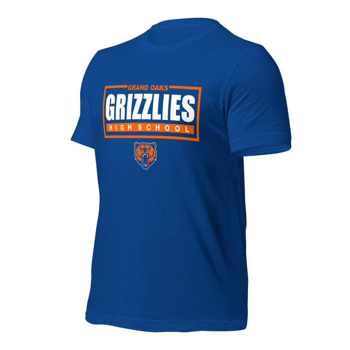 Grand Oaks High School Grizzlies Premium Royal Unisex T-shirt 49a