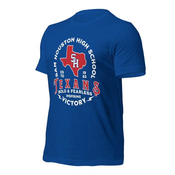 Sam Houston High School Texans Royal Blue Premium Unisex T-shirt 206a