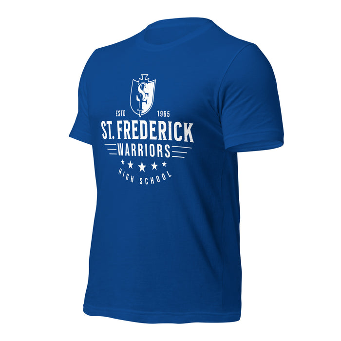 St. Frederick High School Warriors Royal Blue Premium Unisex T-shirt 217a