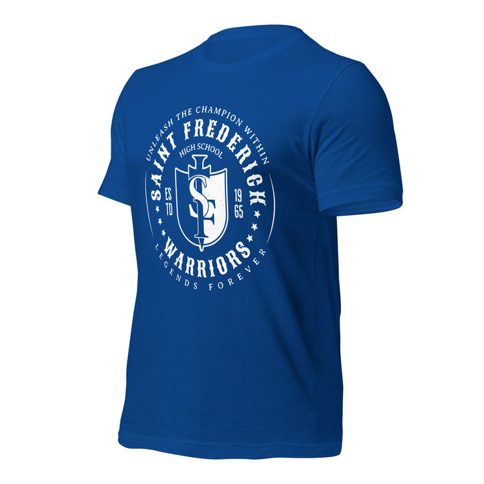 St. Frederick High School Warriors Royal Blue Premium Unisex T-shirt 214a