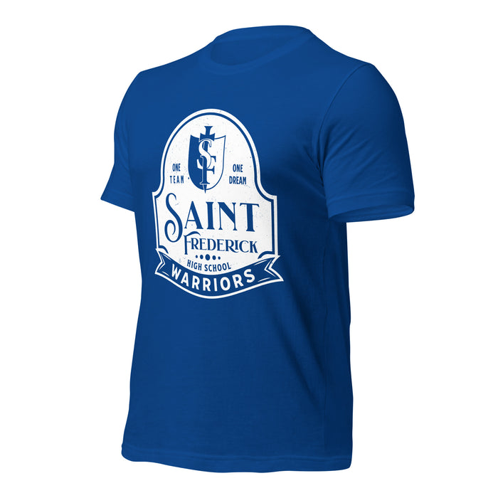 St. Frederick High School Warriors Royal Blue Premium Unisex T-shirt 219a