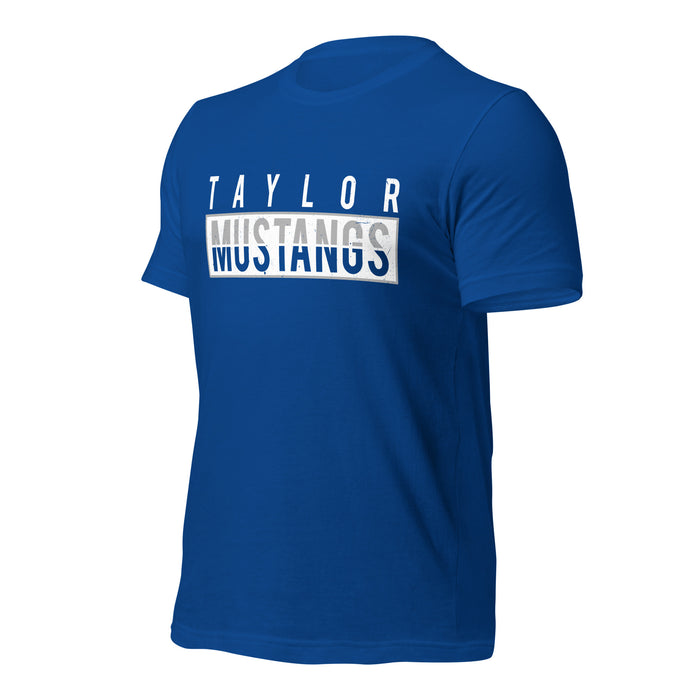 Taylor High School Mustangs Royal Blue Premium Unisex T-shirt 031a