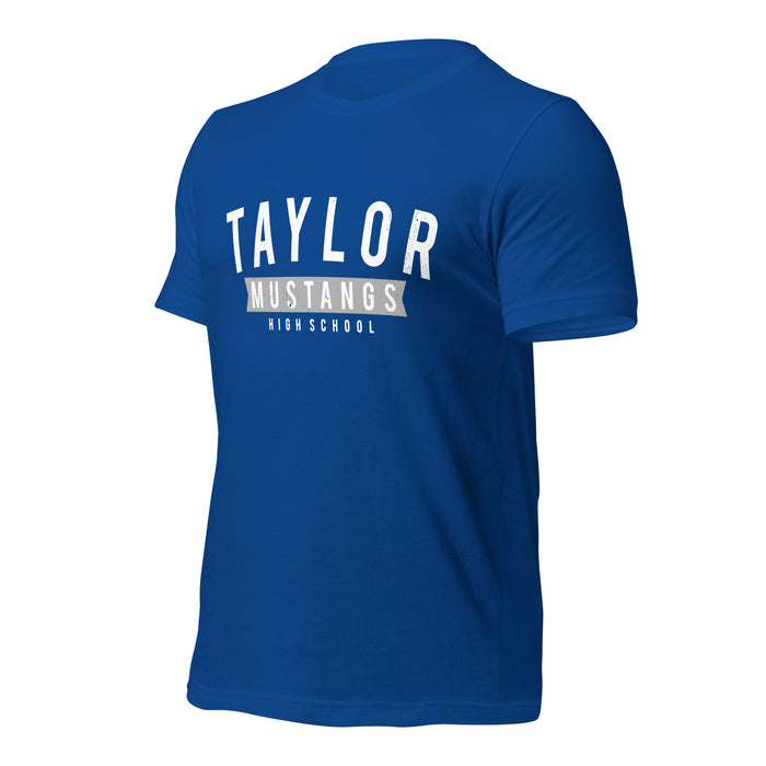 Taylor High School Mustangs Royal Blue Premium Unisex T-shirt 021a