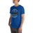 Man wearing Hebron High School Hawks Royal Blue Premium Unisex T-shirt 218