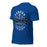 Profile view of Hebron High School Hawks Royal Blue Premium Unisex T-shirt 218