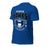 Profile view of Hebron High School Hawks Royal Blue Premium Unisex T-shirt 204