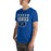 Man wearing Hebron High School Hawks Royal Blue Premium Unisex T-shirt 024