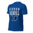 Profile view of Hebron High School Hawks Royal Blue Premium Unisex T-shirt 024