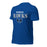 Profile view of Hebron High School Hawks Royal Blue Premium Unisex T-shirt 017