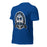 Profile view of Hebron High School Hawks Royal Blue Premium Unisex T-shirt 212