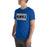 Man wearing Hebron High School Hawks Royal Blue Premium Unisex T-shirt 098