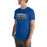 Man wearing Hebron High School Hawks Royal Blue Premium Unisex T-shirt 049