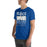 Man wearing Hebron High School Hawks Royal Blue Premium Unisex T-shirt 240