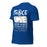 Profile view of Hebron High School Hawks Royal Blue Premium Unisex T-shirt 240