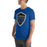 Man wearing Hebron High School Hawks Royal Blue Premium Unisex T-shirt 239